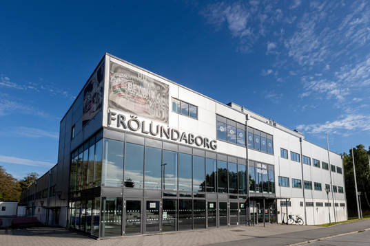 Frölundaborg innan träningsmatchen i ishockey mellan