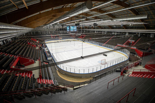 Frölundaborg innan träningsmatchen i ishockey mellan