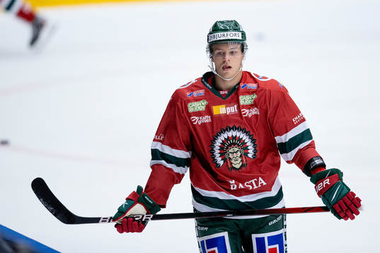 Frölundas Filip Johansson innan träningsmatchen i