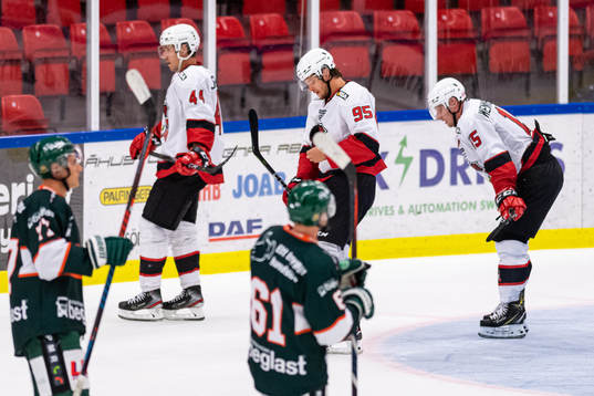 Malmö Redhawks Jesper Jensen Aabo, Carl Persson och Axel