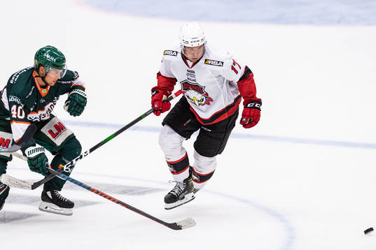 Kristianstads Kalle Miketinac och Malmö Redhawks Pathrik