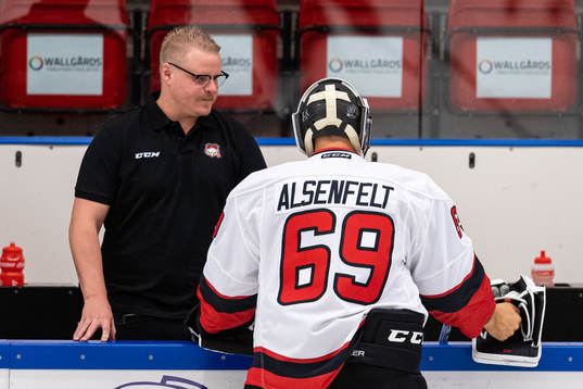Malmö Redhawks målvaktstränare Henning Sohlberg och