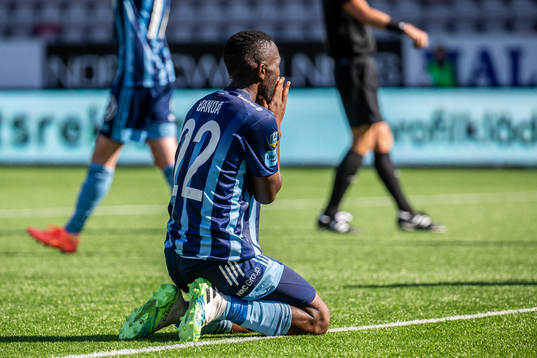 Djurgårdens Emmanuel Banda deppar