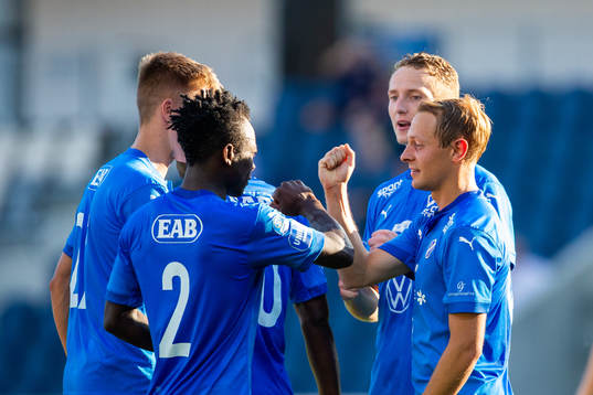 Halmstads Joel Allansson jublar