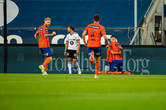 Holmbert Aron Briem Fridjonsson of Aalesund celebrates