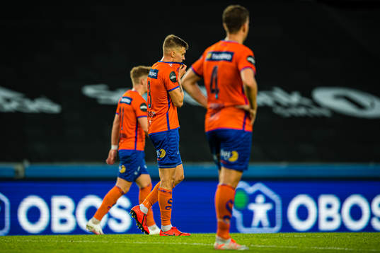 Daniel Leo Gretarsson Schmidt of Aalesund looks dejected