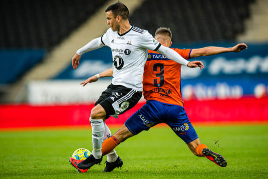 Dino Islamovic of Rosenborg and Daniel Leo Gretarsson