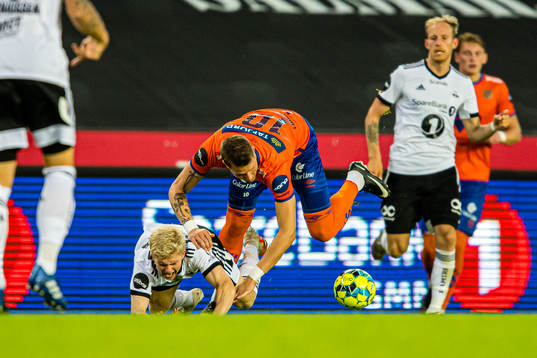 Edvard Sandvik Tagseth of Rosenborg and Holmbert Aron Briem