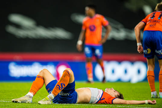 Sigurd Hauso Haugen of Aalesund looks dejected
