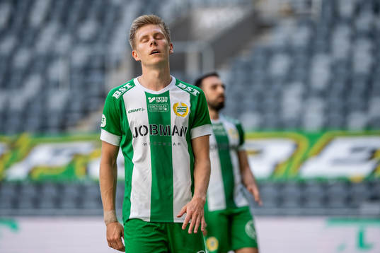 Hammarbys Aron Johansson deppar