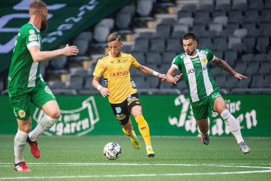 Elfsborgs Jesper Karlsson och Hammarbys Vladimir Rodic