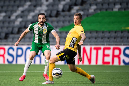 Hammarbys Abdul Khalili och Elfsborgs Samuel Holmén
