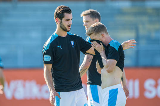 Malmö FFs Adi Nalic och Anders Bleg Christiansen