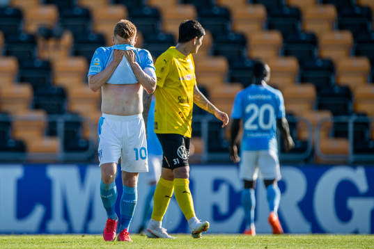 Malmö FFs Anders Bleg Christiansen deppar