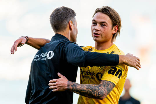 Kjetil Knutsen, head coach of Bodø/Glimt, and Patrick Berg