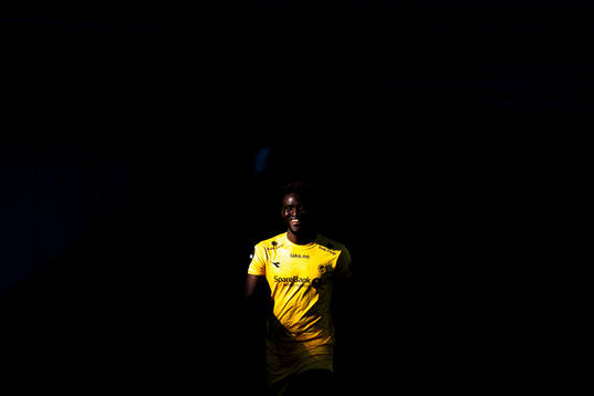 Viktor Boniface of Bodø/Glimt celebrates