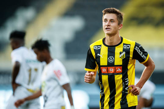 Häckens Leo Bengtsson jublar