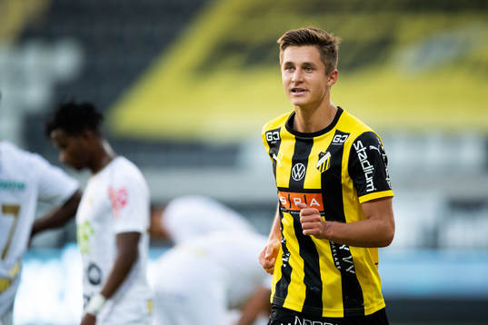 Häckens Leo Bengtsson jublar
