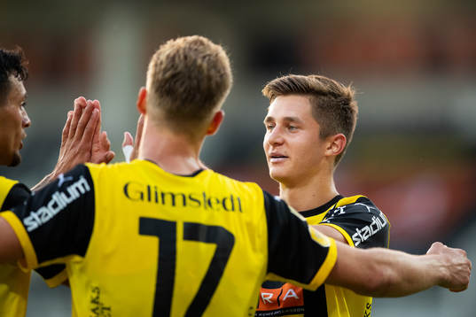 Häckens Leo Bengtsson jublar