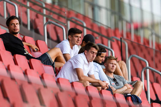 Helsingborgs Armin Gigovic, Adam Eriksson och Andreas