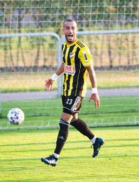 IFK Hässleholms Mohammed Hamdan har gjort 1-0  i matchen