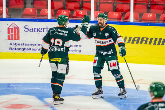 Kristianstads Kevin Wennström jublar
