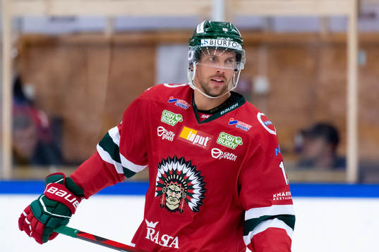Frölundas Anders Grönlund innan träningsmatchen i
