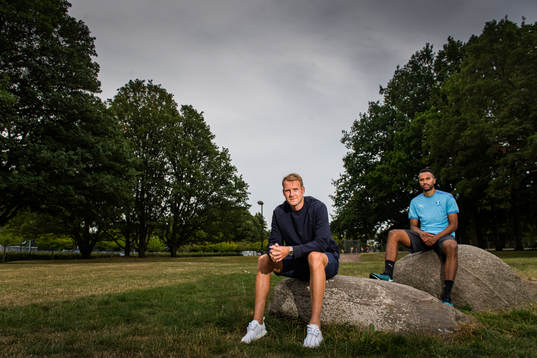 Malmö FFs Isaac Kiese Thelin och Ola Toivonen
