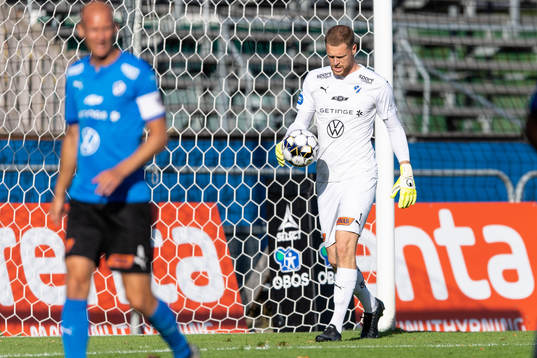 Halmstads målvakt Malkolm Nilsson Säfqvist