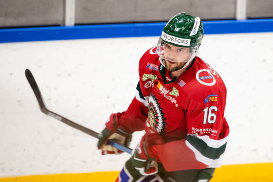 Frölundas Stefan Elliot på värmningen innan