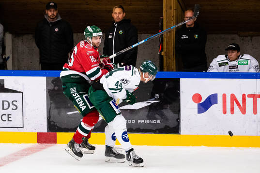 Frölundas Stefan Elliot och Färjestads Jacob Peterson