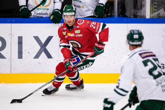 Frölundas Johan Sundström mot Färjestads Martin Johansson