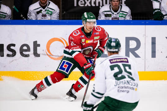 Frölundas Johan Sundström mot Färjestads Martin Johansson