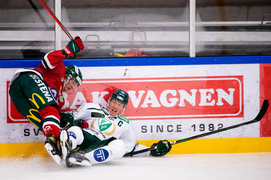 Färjestads Gustav Rydahl och Frölundas Mattias Norlinder