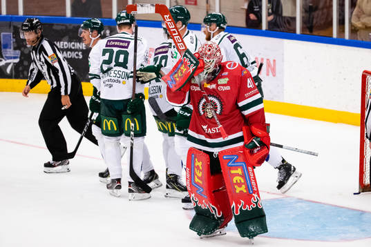 Frölundas målvakt Niklas Rubin deppar