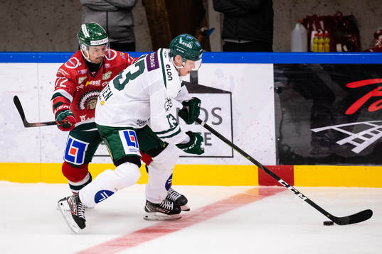 Frölundas Patrik Carlsson och Färjestads Daniel Viksten