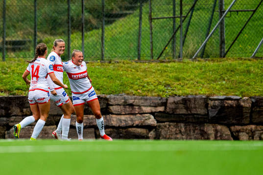Maria Dybwad Brochmann of Sandviken celebrates with