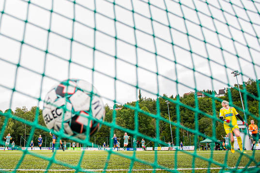 Goalkeeper Beate Bakken Engeli of Fart looks dejected