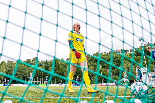 Goalkeeper Beate Bakken Engeli of Fart looks dejected