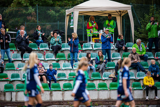 Spectators in the stands