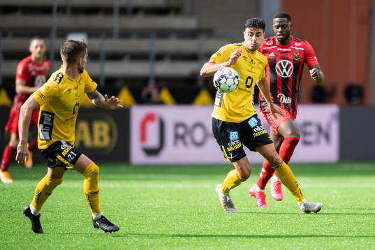 Elfsborgs Deniz Hümmet och Östersunds Isak Ssewankambo