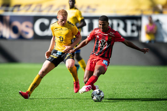 Elfsborgs Sivert Heltne Nilsen och Östersunds Nebiyou Perry