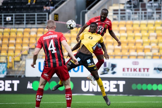 Östersunds Ronald Mukiibi och Elfsborgs Marokhy Ndione