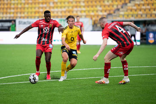 Elfsborgs Simon Olsson och Östersunds Kalpi Wilfried