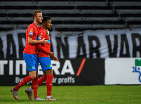 Helsingborgs Rasmus Jönsson och Martin Olsson deppar