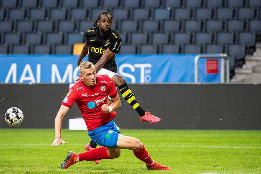 s Heradi Rashidi och Helsingborgs Jakob Voelkerling Persson