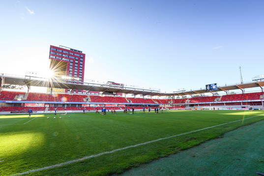 Vy inför fotbollsmatchen i Damallsvenskan mellan Växjö