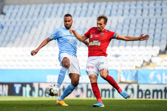 Malmö FFs Isaac Kiese Thelin och Falkenbergs Tobias