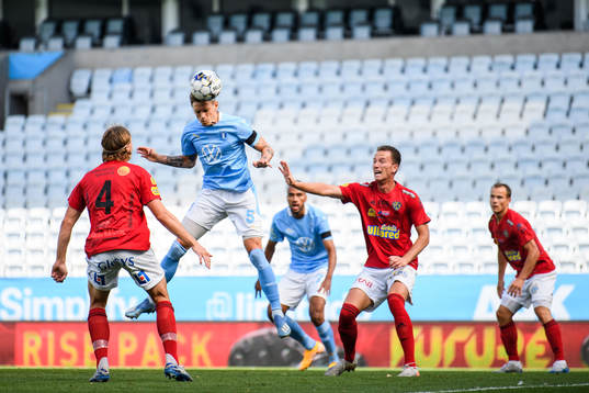 Malmö FFs Sören Rieks och Falkenbergs Sander van Looy