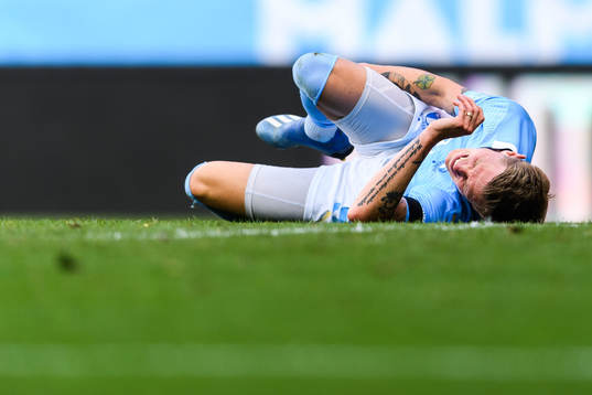 Malmö FFs Sören Rieks har ont